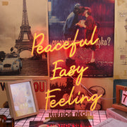 Peaceful Easy Feeling Red Neon Sign