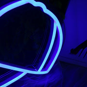 Peaked Cap Blue Neon LED Sign