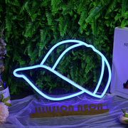 Peaked Cap Blue Neon LED Sign