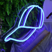 Peaked Cap Blue Neon LED Sign