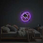 Peeking Purple Egg LED Neon Acrylic Artwork