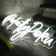 Perfectly Poku White Neon Sign