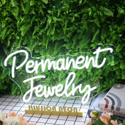 Permanent Jewelry White Neon Sign