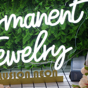 Permanent Jewelry White Neon Sign