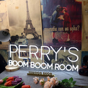 Perry's Boom Boom Boom White Neon Sign