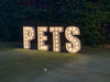 Steel Marquee Letter PETS Pet Clinic Commercial High-End Custom Zinc Metal Marquee Light Marquee Sign