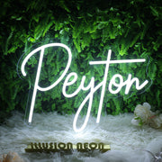 Peyton White Neon Sign