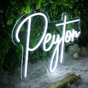 Peyton White Neon Sign