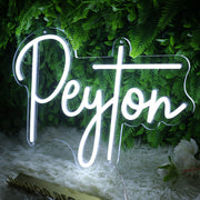 Peyton White Neon Sign