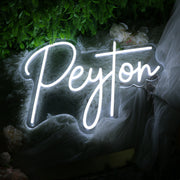 Peyton White Neon Sign