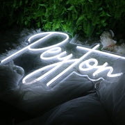 Peyton White Neon Sign