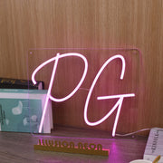 PG Purple Neon Sign