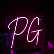 PG Purple Neon Sign