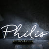 Philis White Neon Sign