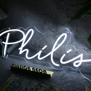 Philis White Neon Sign