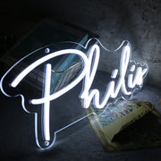 Philis White Neon Sign