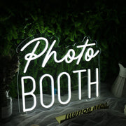 Photo Booth White Neon Sign