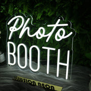 Photo Booth White Neon Sign