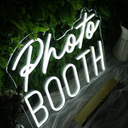 Photo Booth White Neon Sign