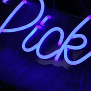 Pick Up Blue Neon Sign