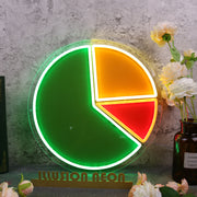 Pie Chart Custom Neon Sign