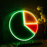 Pie Chart Custom Neon Sign