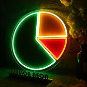 Pie Chart Custom Neon Sign