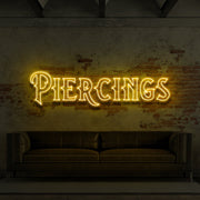 Piercings For Tattoo Studio Neon Sign