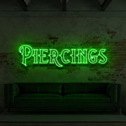 Piercings For Tattoo Studio Neon Sign