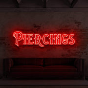 Piercings For Tattoo Studio Neon Sign