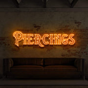 Piercings For Tattoo Studio Neon Sign