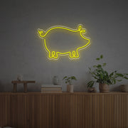 Pig Line Drawing LED Neon Sign