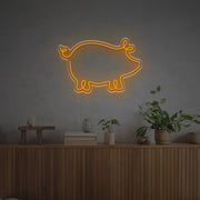 Pig Line Drawing LED Neon Sign