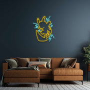 Pikachu No Face Neon Sign