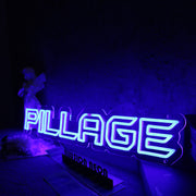 Pillage Blue Neon Sign