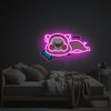 Pink Cheeky Sleeping Pig LED Neon Acrylic Artwork