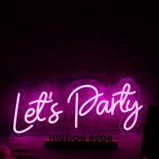 Pink Lets Party Custom Neon Sign