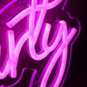 Pink Lets Party Custom Neon Sign