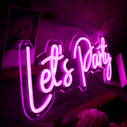 Pink Lets Party Custom Neon Sign