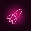 Pink Neon Lights Neon Rocket Room Wall Art Decor