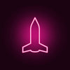 Pink Neon Rocket Room Wall Decoration