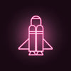 Pink Neon Rocket Wall Neon Art Decor