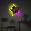 Pink Panther With Yellow Star LED Neon Acrylic Artwork