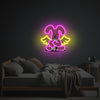 Pinky Dog With Yellow Wing LED Neon Acrylic Artwork