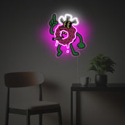 Pinky Donut Guy LED Neon Acrylic Artwork