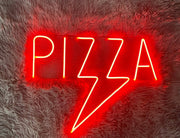 Pizza Lightning Neon Sign