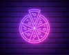 Pizza Neon Sign Purple Neon Sign Wall Decor