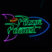 Pizza Planet Rocket neon sign