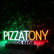 Pizza Tony Custom Neon Sign