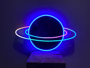 Planet Saturn Neon Sign